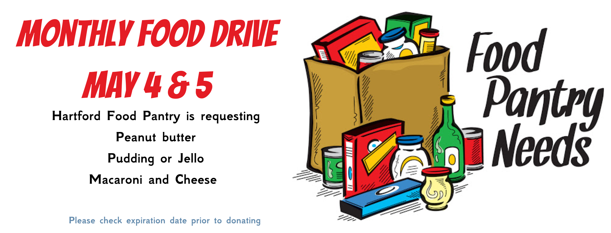Monthly Food Drive
