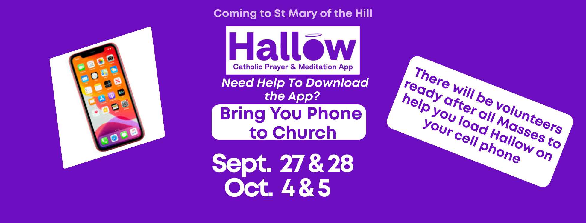 Bring Your Phone to Mass (1958 x 747 px)