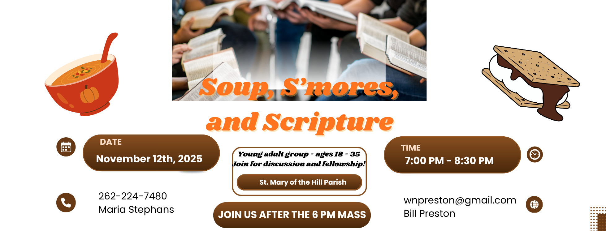 Brown and White Modern Bible Study Flyer (1958 x 747 px) (1)