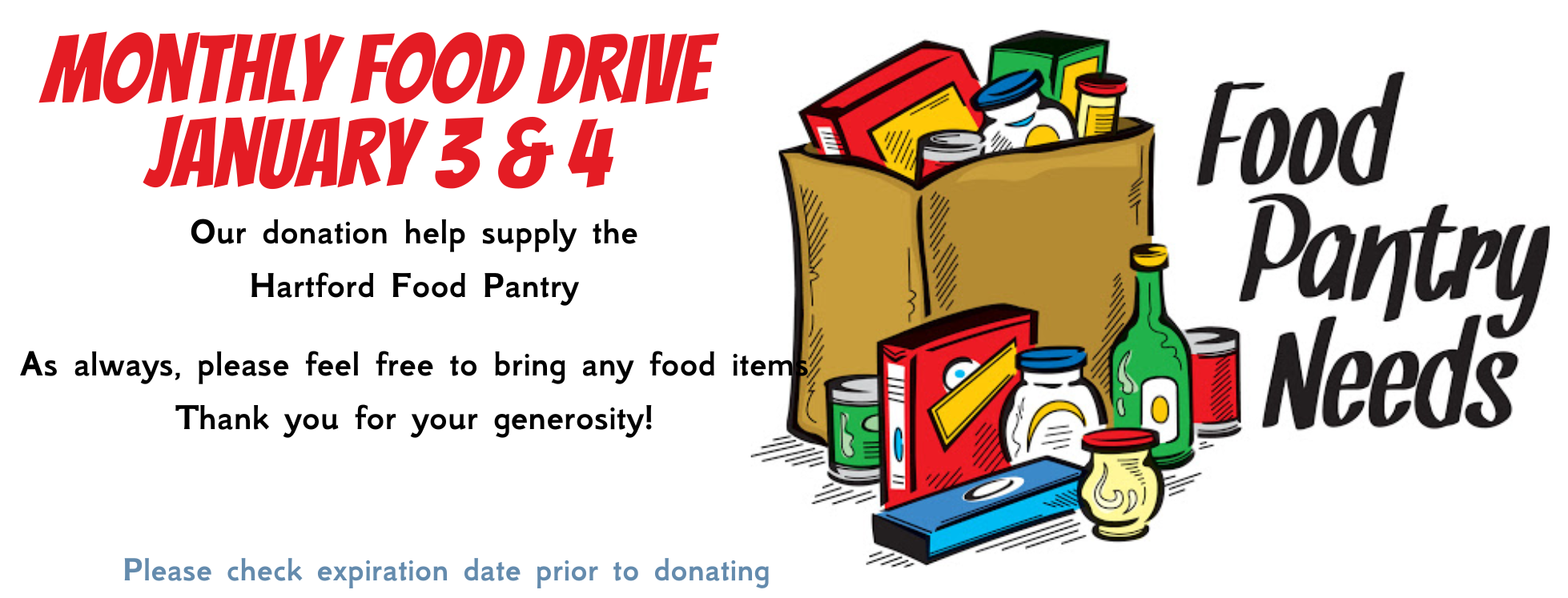 Monthly Food Drive