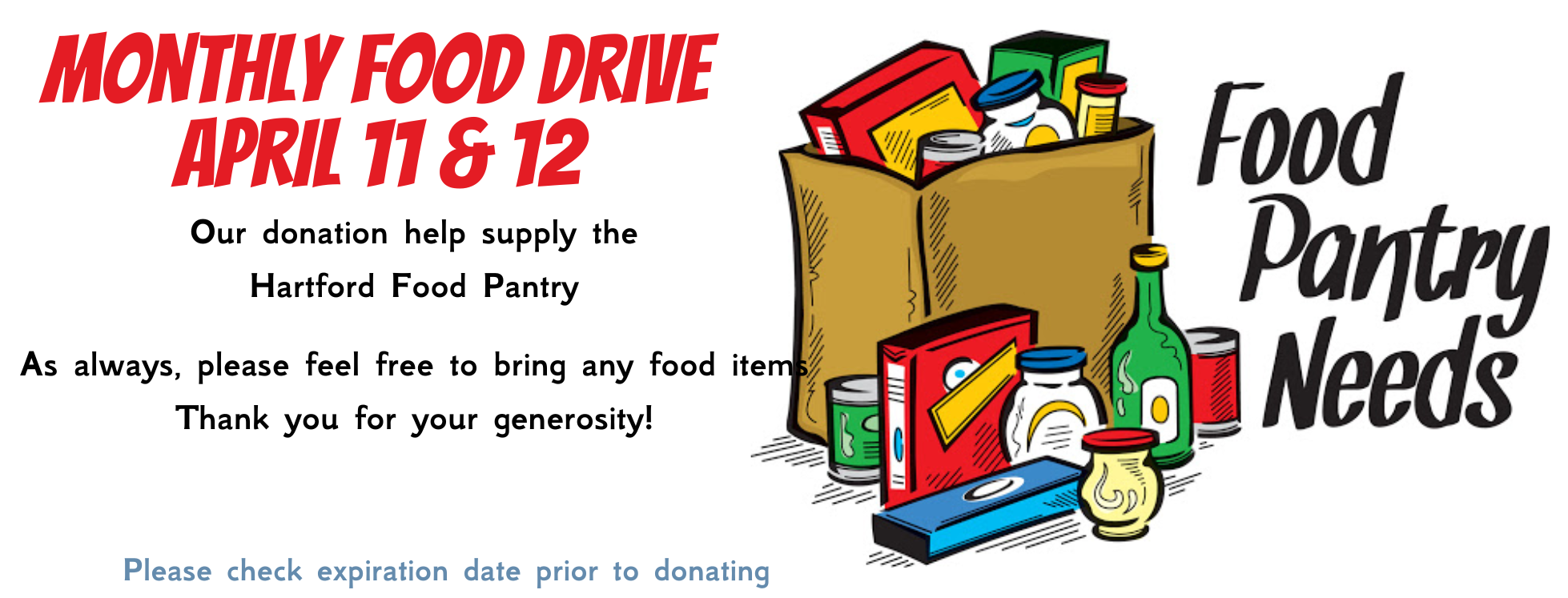 Monthly Food Drive